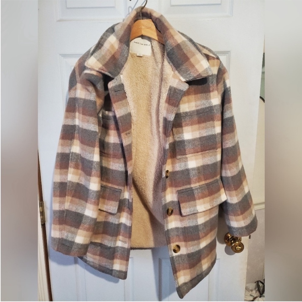 Plaid Shacket Coat - image 3